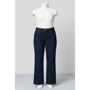 Lauren Ralph Lauren Classic Straight Jeans Women Dark Wash Denim 14P, petite